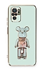 Eiroo Xiaomi Poco M5s Candy Bear Standl Yeil Silikon Klf