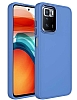 Eiroo Xiaomi Redmi 10 Metal ereveli Mavi Rubber Klf
