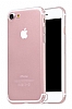 Hoco Light Series iPhone 7 / 8 effaf Silikon Klf + Siyah Cam Ekran Koruyucu