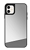 iPhone 11 Aynal Silver Silikon Kenarl Rubber Klf