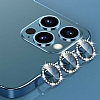 iPhone 11 Pro Crystal Tal Siyah Kamera Lensi Koruyucu - Resim: 3