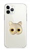 iPhone 11 Pro Kedi Figrl Telefon Tutuculu Gri Silikon Klf