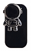 iPhone 11 Pro Max Astronot Kamera Korumal Standl Siyah Silikon Klf