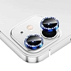 iPhone 12 6.1 in Mavi Crystal Tal Kamera Lensi Koruyucu