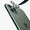 iPhone 11 Pro Metal Kenarl Cam Siyah Kamera Lensi Koruyucu - Resim: 1