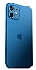 Eiroo Ghost Thin iPhone 12 Mini 5.4 in Ultra nce Mavi Rubber Klf