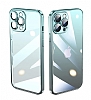 iPhone 12 Pro Geili Kamera Korumal Siyah-Mavi Silikon Klf - Resim: 5