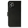 iPhone 12 Pro Max Kamera Korumal Czdanl Siyah Deri Klf - Resim 1