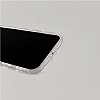 iPhone 13 3D Glitter Elmas Beyaz Silikon Klf - Resim: 2