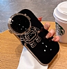 iPhone 13 Astronot Kamera Korumal Standl Siyah Silikon Klf - Resim 1