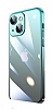 iPhone 13 Geili Kamera Korumal Siyah-Mavi Silikon Klf