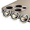 iPhone 13 Pro Crystal Tal Gold Kamera Lensi Koruyucu