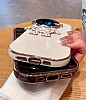iPhone 13 Pro Max Astronot Kamera Korumal Standl Beyaz Silikon Klf - Resim 4