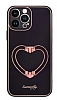 iPhone 14 Pro Kalpli Tutuculu Siyah Silikon Klf