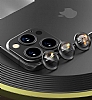 iPhone 14 Pro Max Siyah Metal Kamera Lens Koruyucu - Resim: 1