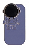 iPhone 6 / 6S Astronot Kamera Korumal Standl Mavi Silikon Klf