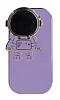 iPhone 6 / 6S Astronot Kamera Korumal Standl Mor Silikon Klf