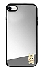 iPhone SE 2020 Papyonlu Tavan Figrl Aynal Silver Rubber Klf