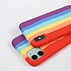 iPhone XR Rainbow Lansman Krmz Silikon Klf - Resim 6