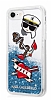 Karl Lagerfeld iPhone 7 / 8 Captain Karl Simli Mavi Silikon Klf
