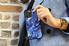 Dafoni Glossy Samsung Galaxy A53 5G Kiiye zel ki Harf Simli Mavi Mermer Klf - Resim: 2