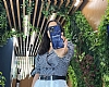 Dafoni Glossy Samsung Galaxy S21 Kiiye zel simli Simli Siyah Mermer Klf - Resim 1