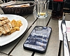 Dafoni Glossy iPhone 11 Pro Max Kiiye zel simli Simli Siyah Mermer Klf - Resim: 3