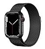 KRD-01 Apple Watch 7 Siyah Metal Kordon 41mm