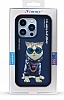 Nimmy iPhone 13 Pro Mavi Kedi Rubber Klf - Resim: 2
