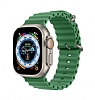 Ocean Apple Watch Ultra Koyu Yeil Silikon Kordon (49mm)