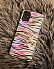 Dafoni Hologram iPhone 14 Renkli Zebra Klf - Resim: 1