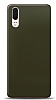 Dafoni Huawei P20 Metalik Parlak Grnml Koyu Yeil Telefon Kaplama