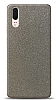 Dafoni Huawei P20 Silver Parlak Simli Telefon Kaplama