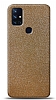 Dafoni OnePlus Nord N10 5G Gold Parlak Simli Telefon Kaplama