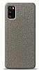 Dafoni Samsung Galaxy A41 Silver Parlak Simli Telefon Kaplama
