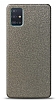 Dafoni Samsung Galaxy A51 Silver Parlak Simli Telefon Kaplama