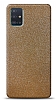 Dafoni Samsung Galaxy A71 Gold Parlak Simli Telefon Kaplama