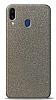Dafoni Samsung Galaxy M20 Silver Parlak Simli Telefon Kaplama
