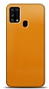 Dafoni Samsung Galaxy M31s Metalik Parlak Grnml Sar Telefon Kaplama
