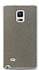 Dafoni Samsung Galaxy Note Edge Silver Parlak Simli Telefon Kaplama