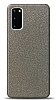 Dafoni Samsung Galaxy S20 Silver Parlak Simli Telefon Kaplama