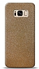 Dafoni Samsung Galaxy S8 Plus Gold Parlak Simli Telefon Kaplama