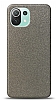 Dafoni Xiaomi Mi 11 Lite 5G Silver Parlak Simli Telefon Kaplama
