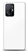 Eiroo Glass Xiaomi 11T Pro 5G Silikon Kenarl Cam Beyaz Klf