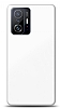 Eiroo Glass Xiaomi 11T Silikon Kenarl Cam Beyaz Klf