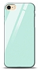 Eiroo iPhone 7 / 8 Silikon Kenarl Mavi Cam Klf