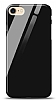 Eiroo iPhone 7 / 8 Silikon Kenarl Siyah Cam Klf