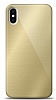 Eiroo iPhone X / XS Silikon Kenarl Aynal Gold Klf