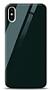 Eiroo iPhone X / XS Silikon Kenarl Yeil Cam Klf