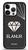 Dafoni Hologram iPhone 15 Pro Kiiye zel isimli Diamond Klf